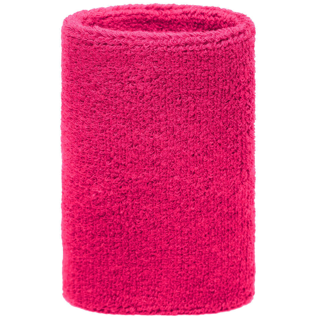 Myrtle Beach The Terry Wristband | Wide | Unisex | 2 Pack Hot Pink Wristbands