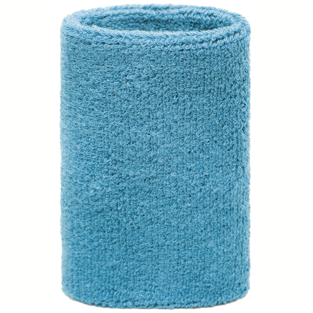 Myrtle Beach The Terry Wristband | Wide | Unisex | 2 Pack Light Blue Wristbands