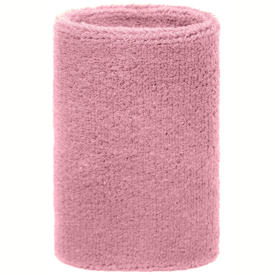 Myrtle Beach The Terry Wristband | Wide | Unisex | 2 Pack Light Pink Wristbands