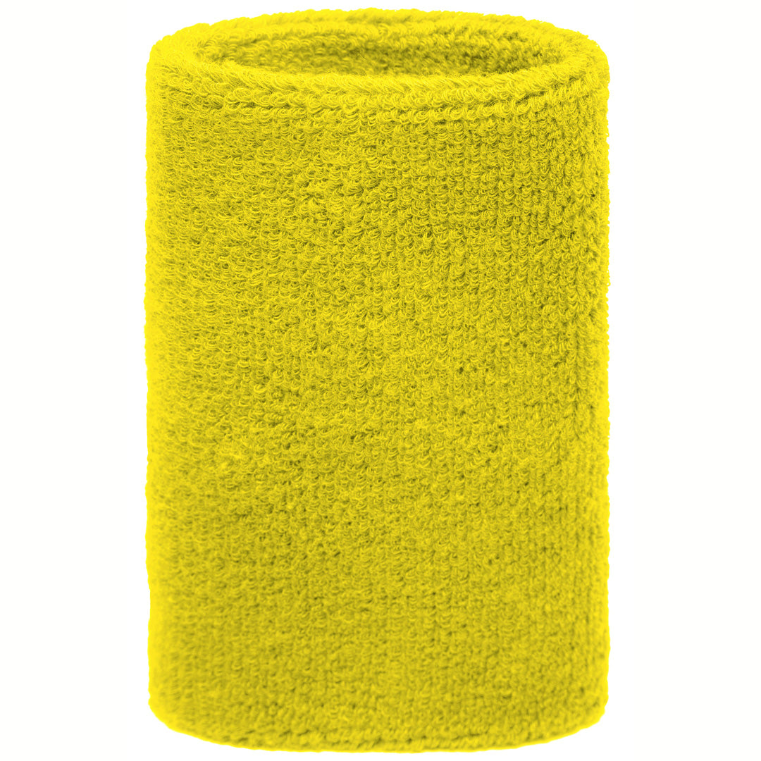 Myrtle Beach The Terry Wristband | Wide | Unisex | 2 Pack Yellow Wristbands