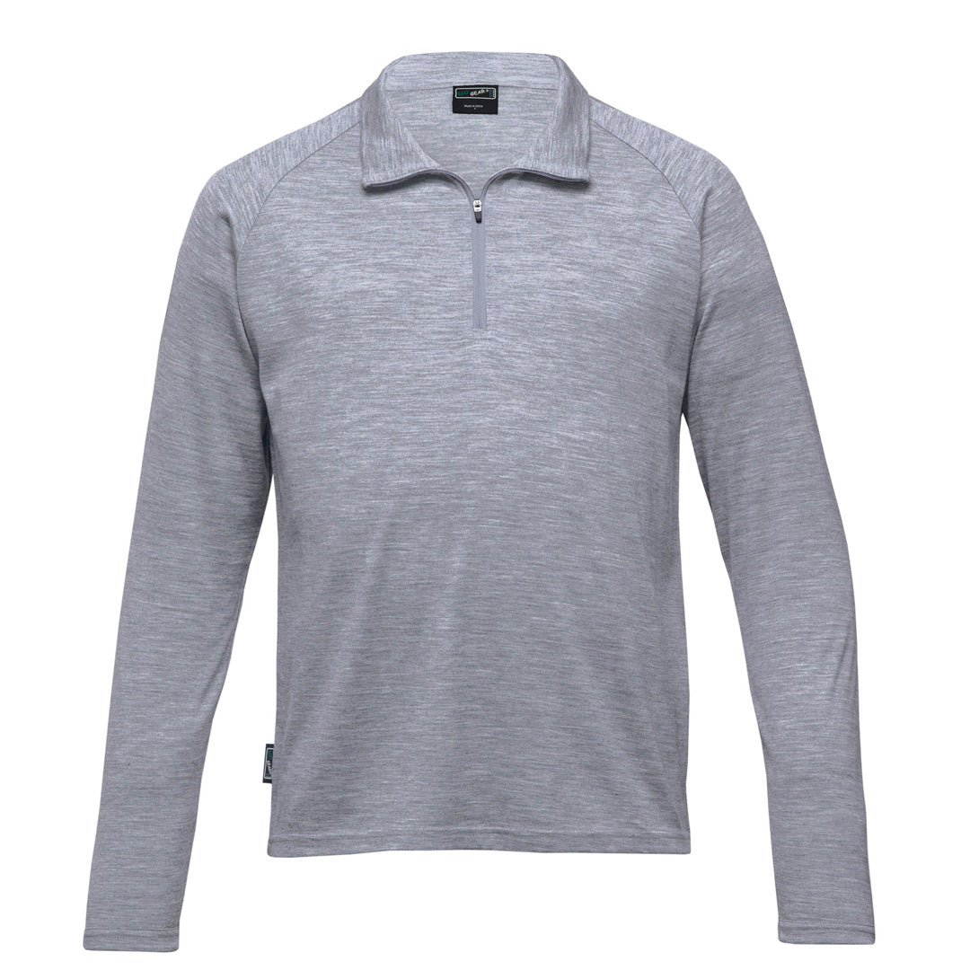 Gear for Life The Merino Zip Pullover | Mens Grey Marle Shirts & Tops