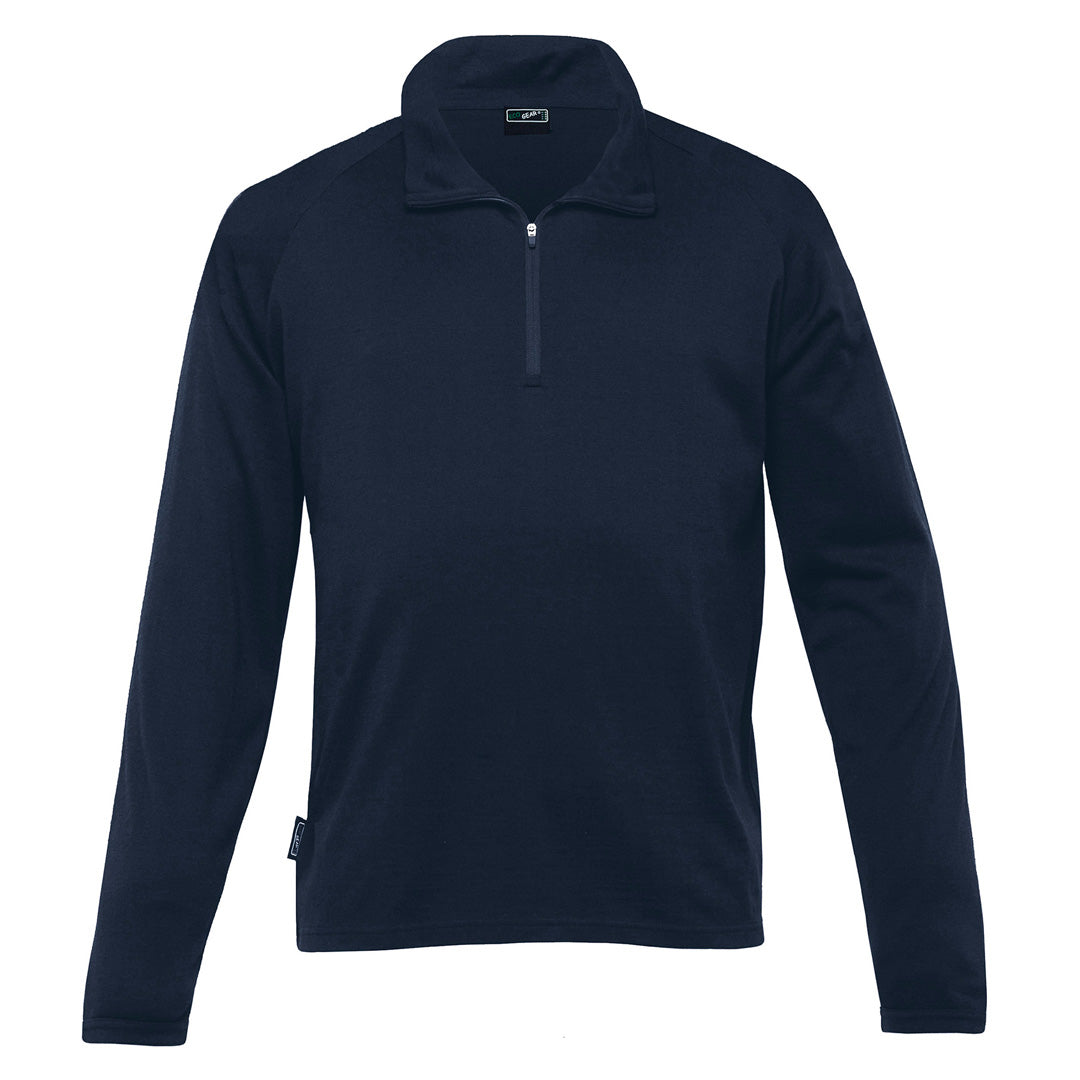 Gear for Life The Merino Zip Pullover | Mens Navy Shirts & Tops
