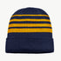 Grace Collection The Multi Stripe Beanie | Unisex Navy/Gold Hats