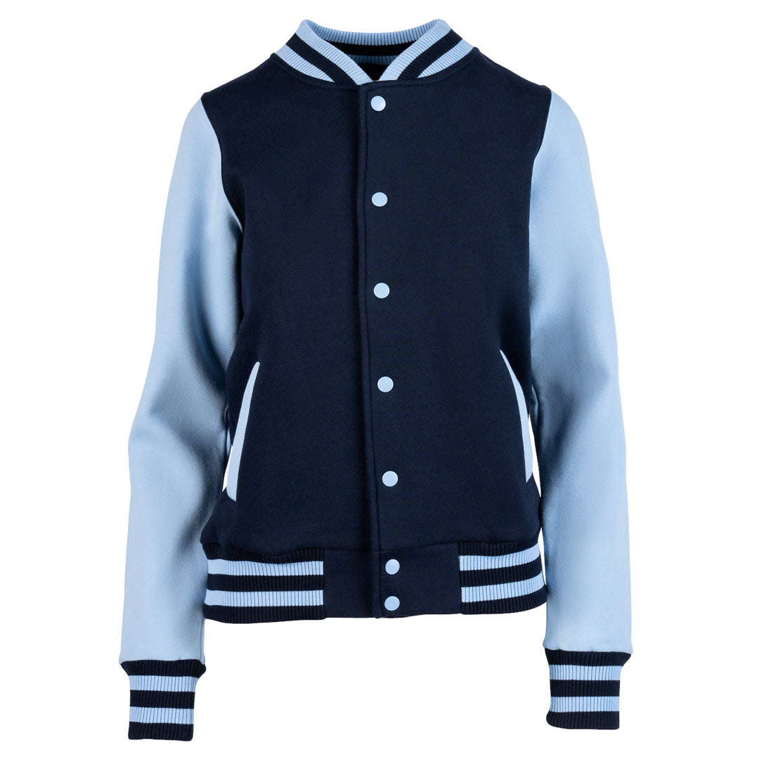 Ramo The Varsity Jacket | Ladies Navy/Sky Coats & Jackets