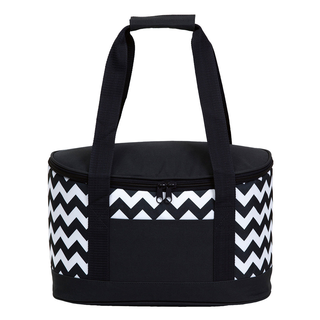 Po 'Di Fame The Oasis Chevron Cooler Bag Black/White Insulated Bags
