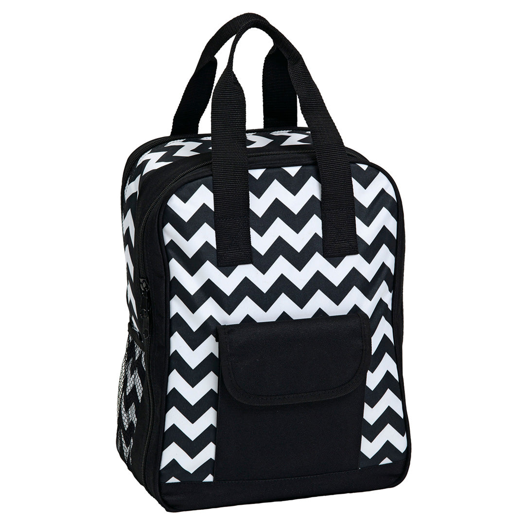Po 'Di Fame The Oasis 4 Person Picnic Set Black/White Picnic Baskets