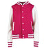 Ramo The Varsity Jacket | Ladies Hot Pink/White Coats & Jackets