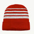 Grace Collection The Multi Stripe Beanie | Unisex Red/White Hats