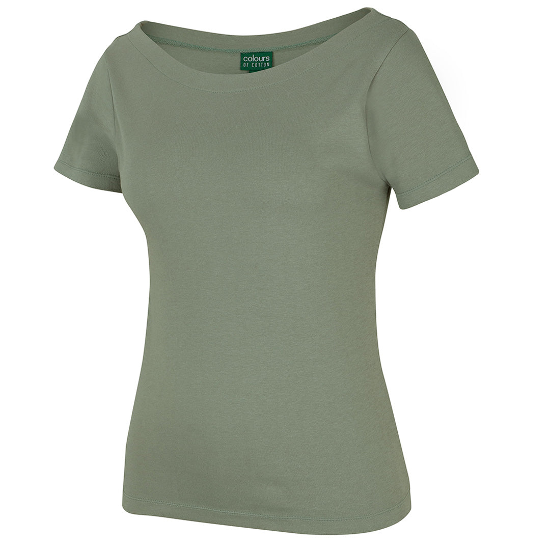 Jbs Wear The Boat Neck Tee | Short Sleeve | Ladies Sage Shirts & Tops
