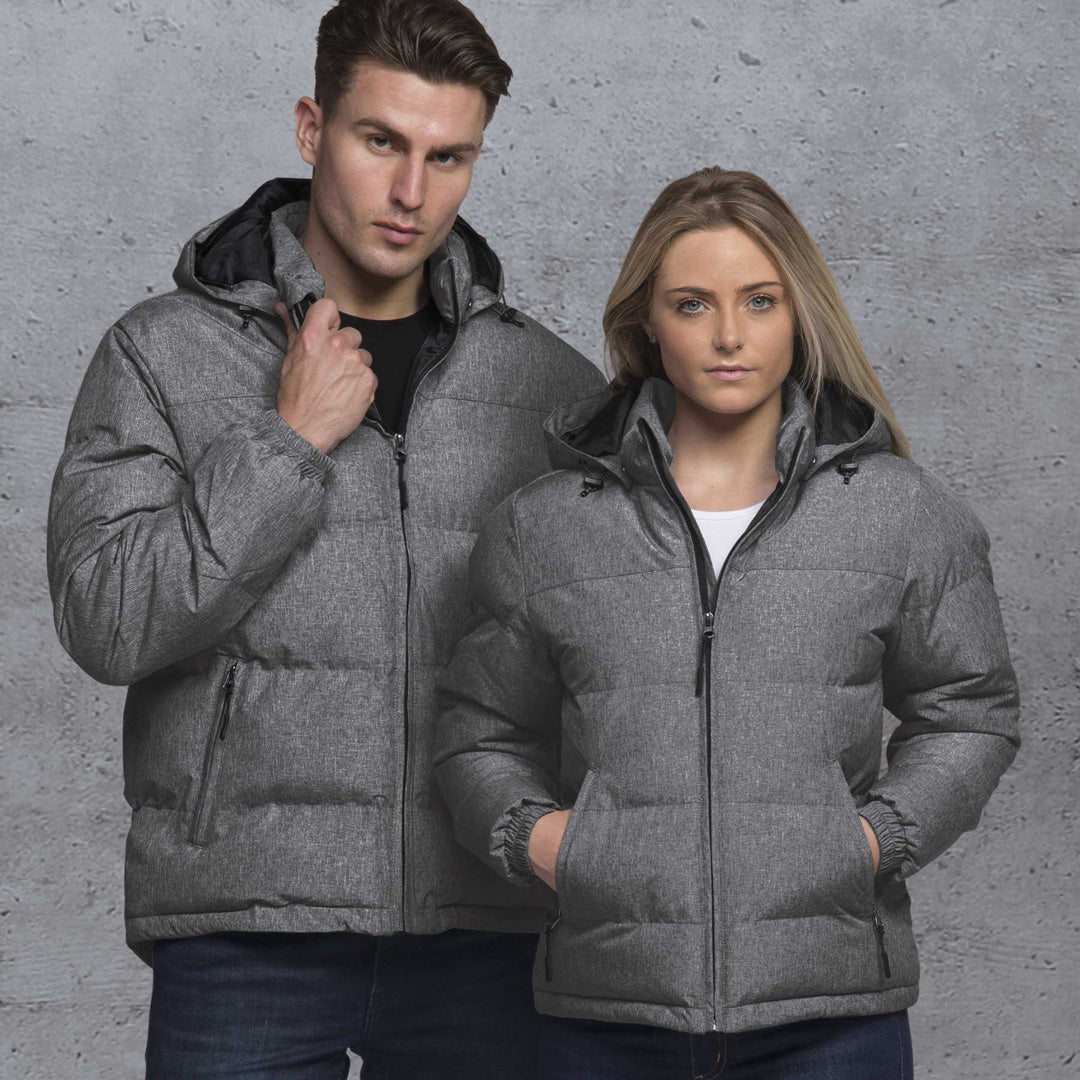 Smpli The Invert Puffa Jacket | Unisex Grey Marle Coats & Jackets