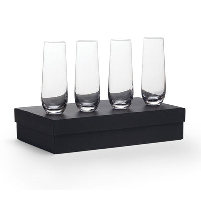 Po 'Di Fame The Stemless Champagne Flute Set Stemware