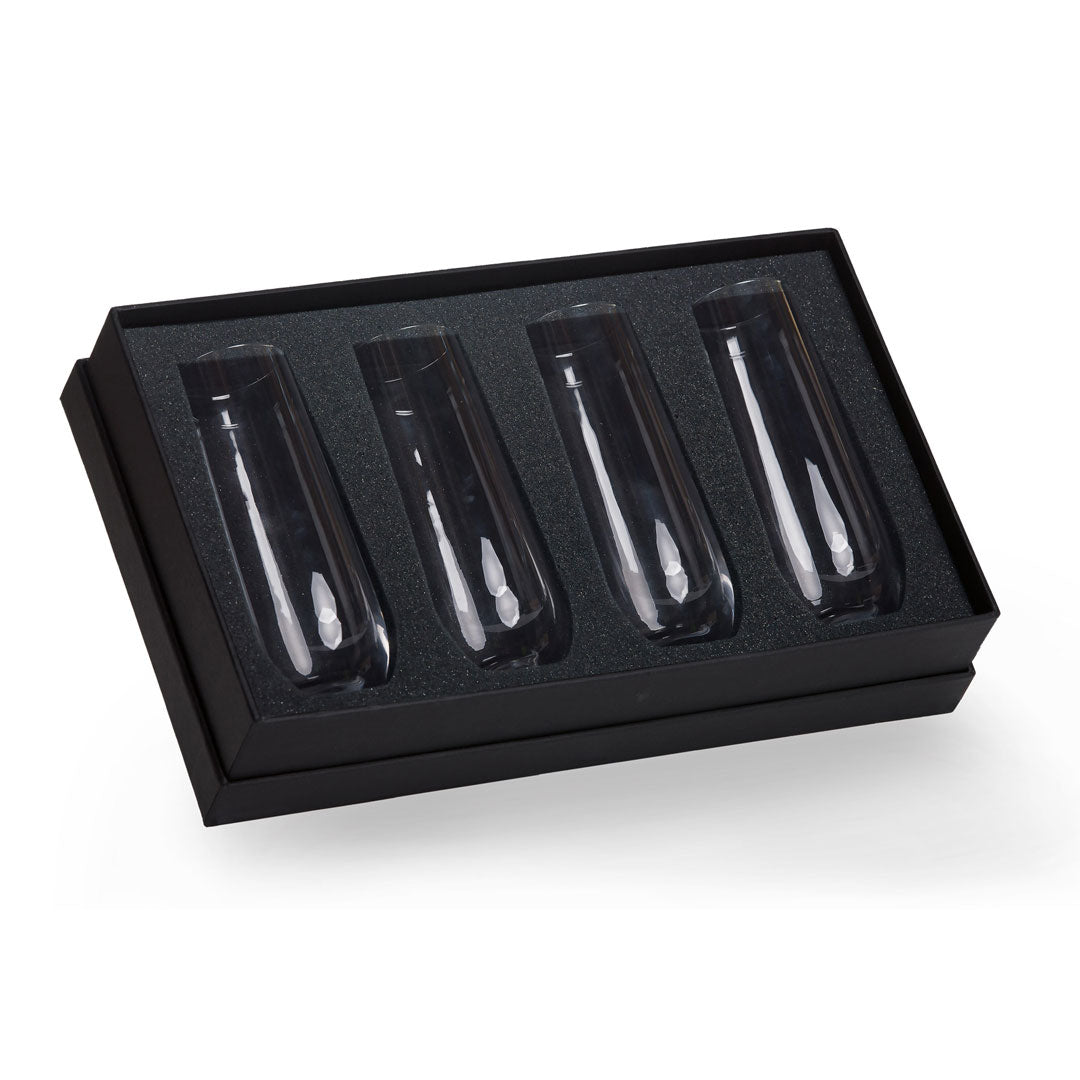Po 'Di Fame The Stemless Champagne Flute Set Clear Stemware