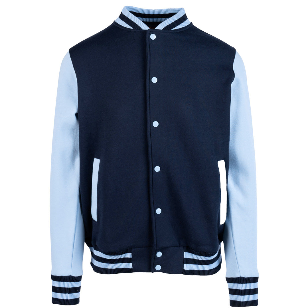 Ramo The Varsity Jacket | Mens Navy/Sky Coats & Jackets