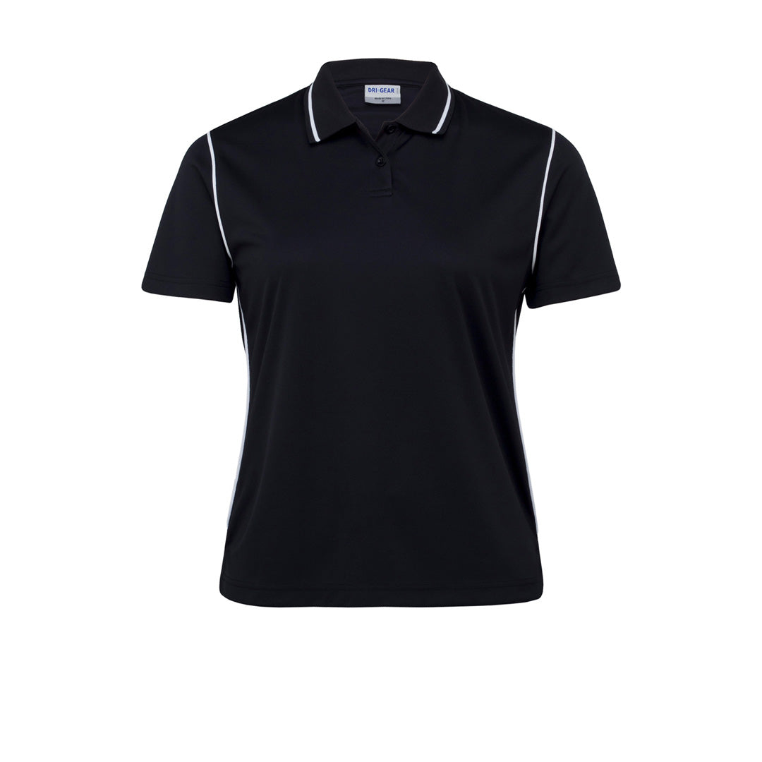 Gear for Life The Dri Gear Hype Polo | Ladies Black/White Shirts & Tops