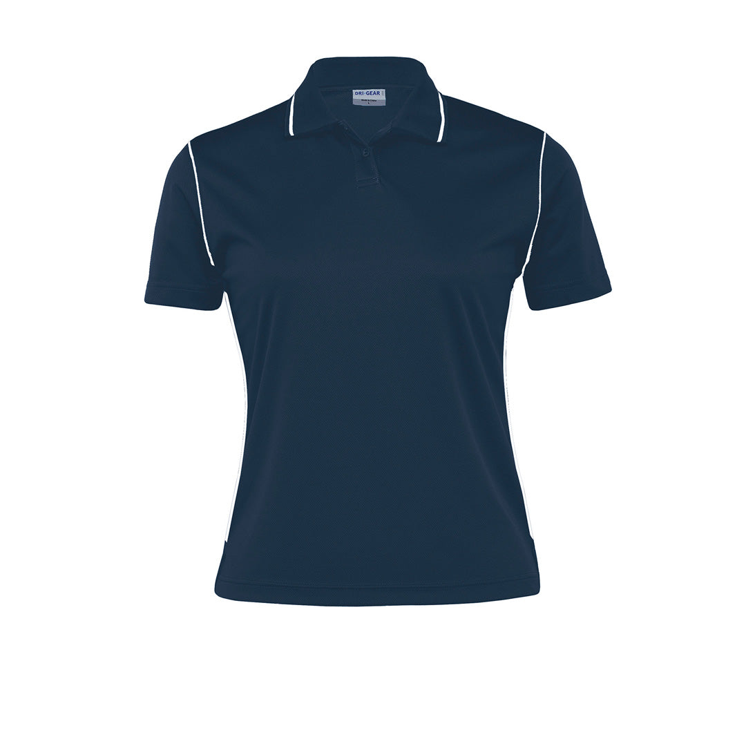 Gear for Life The Dri Gear Hype Polo | Ladies Navy/White Shirts & Tops