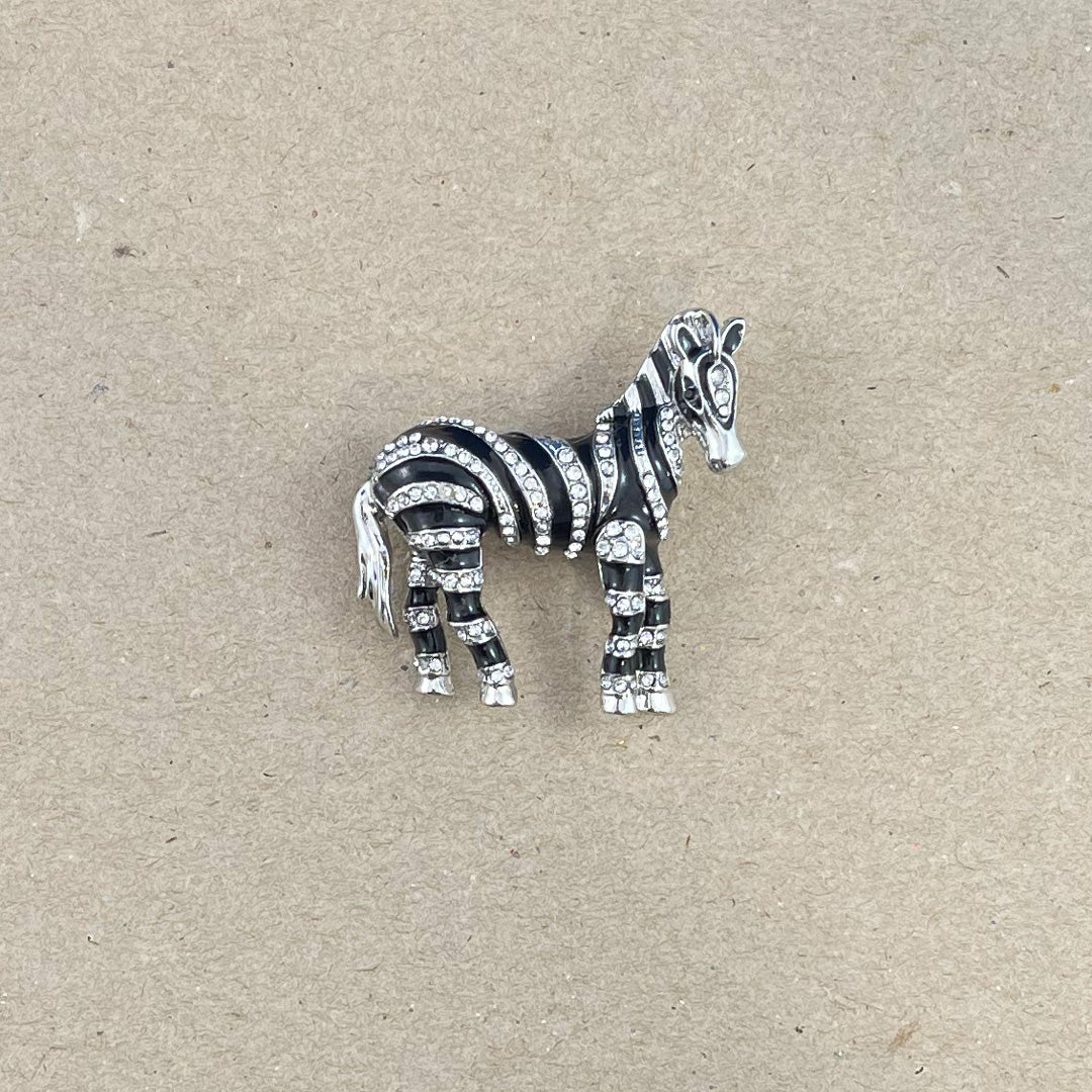 House of Uniforms Zebra Zara | Brooch One Size Brooches & Lapel Pins